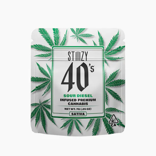 STIIIZY - - SOUR DIESEL - 7G 40's Infused Flower - 1