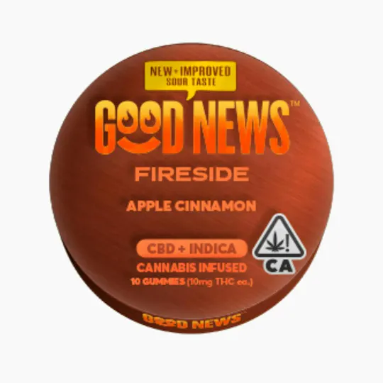 Good News - Fireside | Apple Cinnamon Gummies | 100mg | 10ct | 10mg/ea - 1
