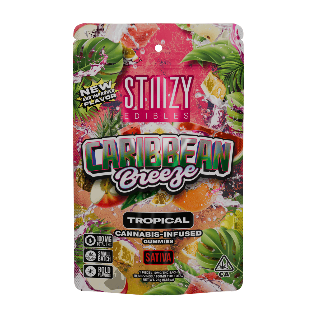 STIIIZY - - CARIBBEAN BREEZE - 100MG TROPICAL EDIBLES - 1
