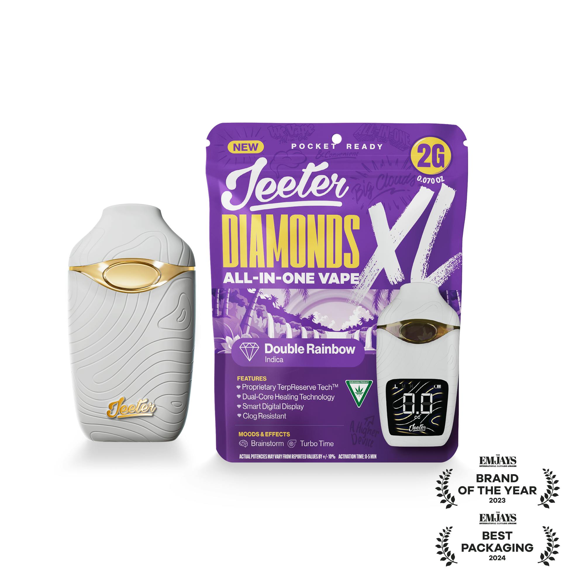 Jeeter - Jeeter | Double Rainbow | Diamonds XL 2G All-In-One Vape - 1