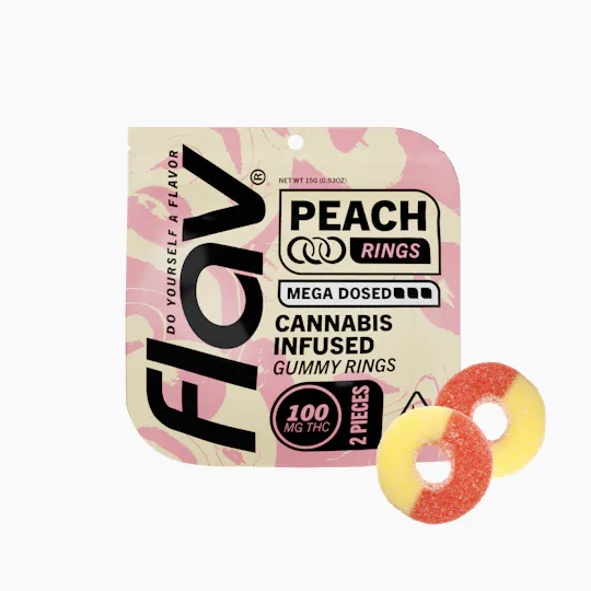 Flav - Megadose Rings - Peach - 100mg - 1