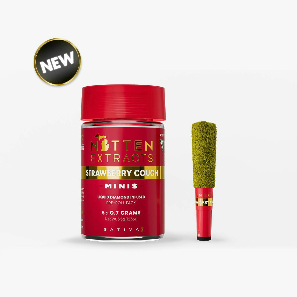 Mitten Extracts - Mitten Extracts | Strawberry Cough | Infused Minis | 3.5g | 5pk - 1