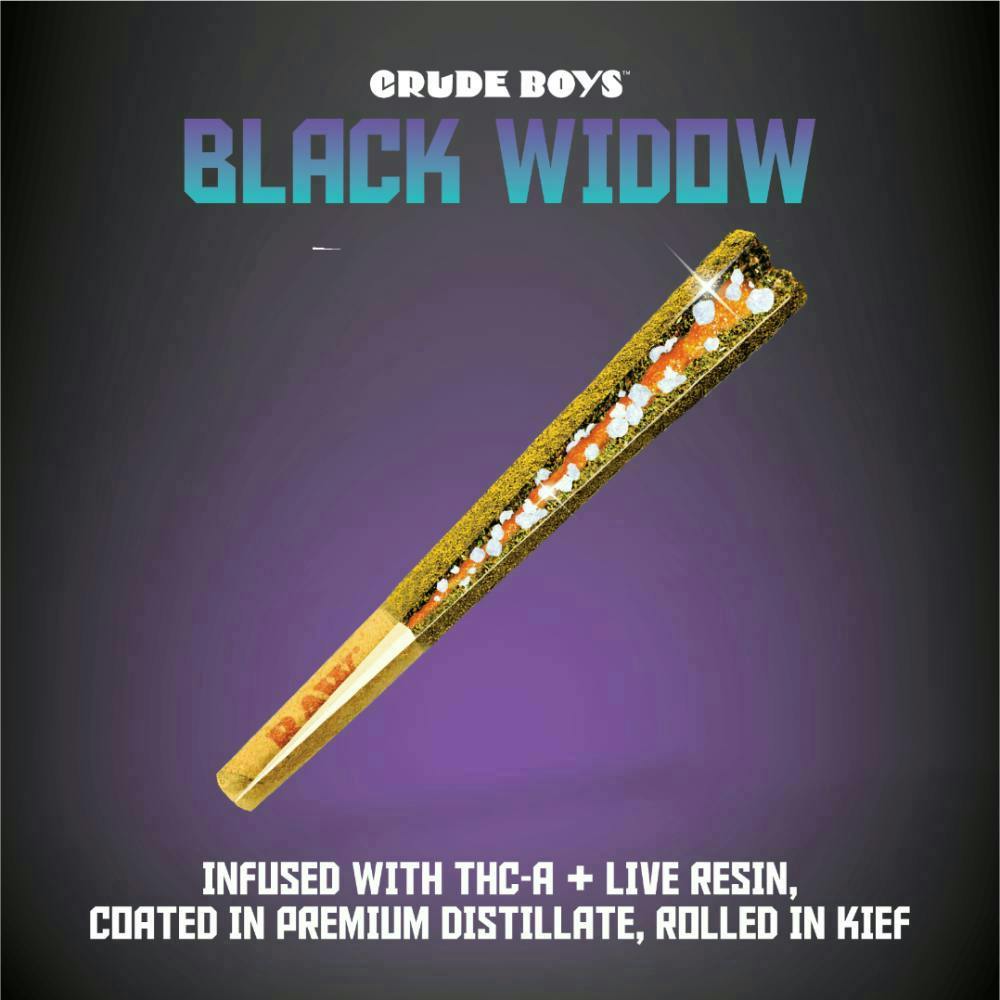 Crude Boys Concentrates - Diamond OG | Black Widow Infused Joint | 1.3g - 1