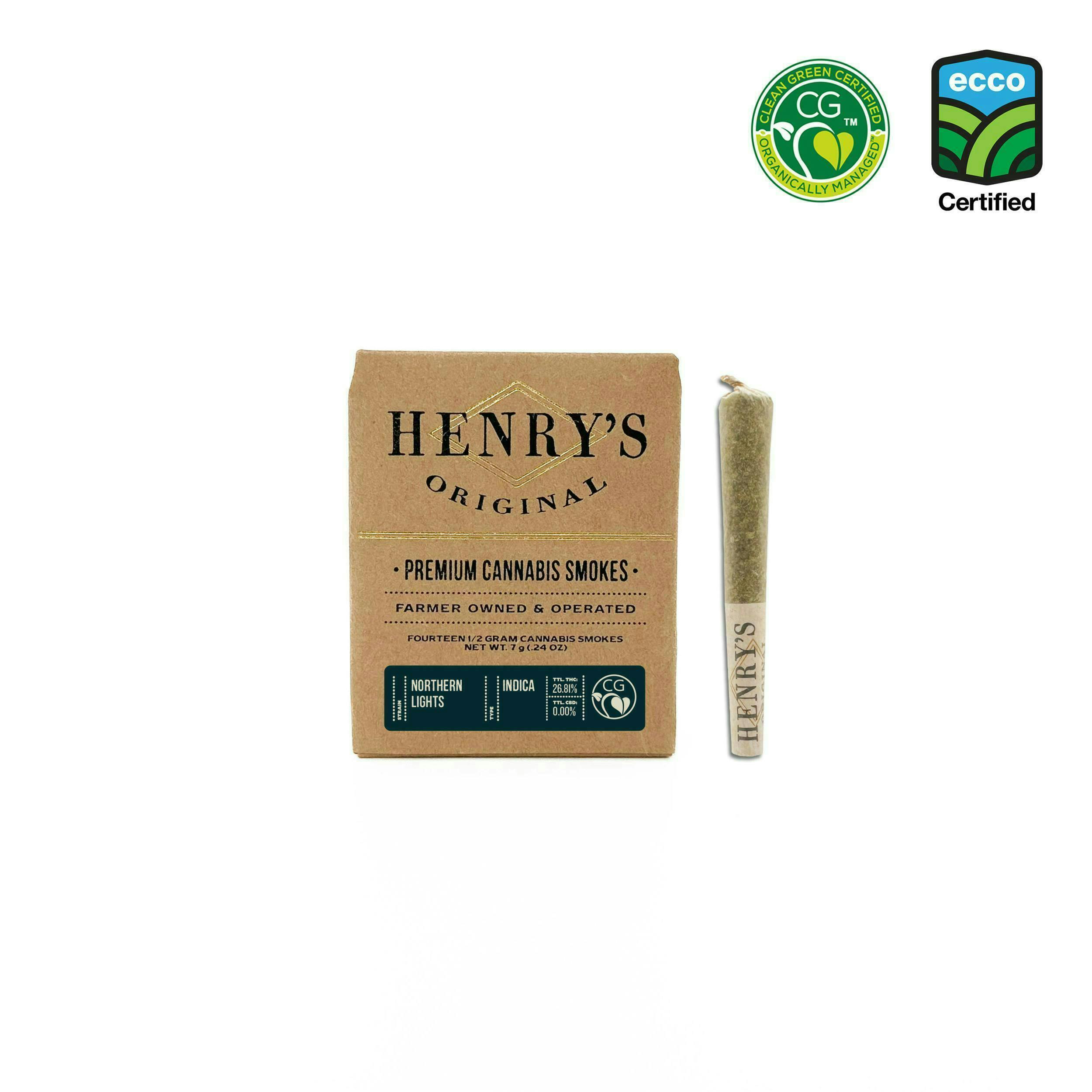 Henry's Original - Henry's Original | Northern Lights | Joints | 0.5g each | 14pk - 1