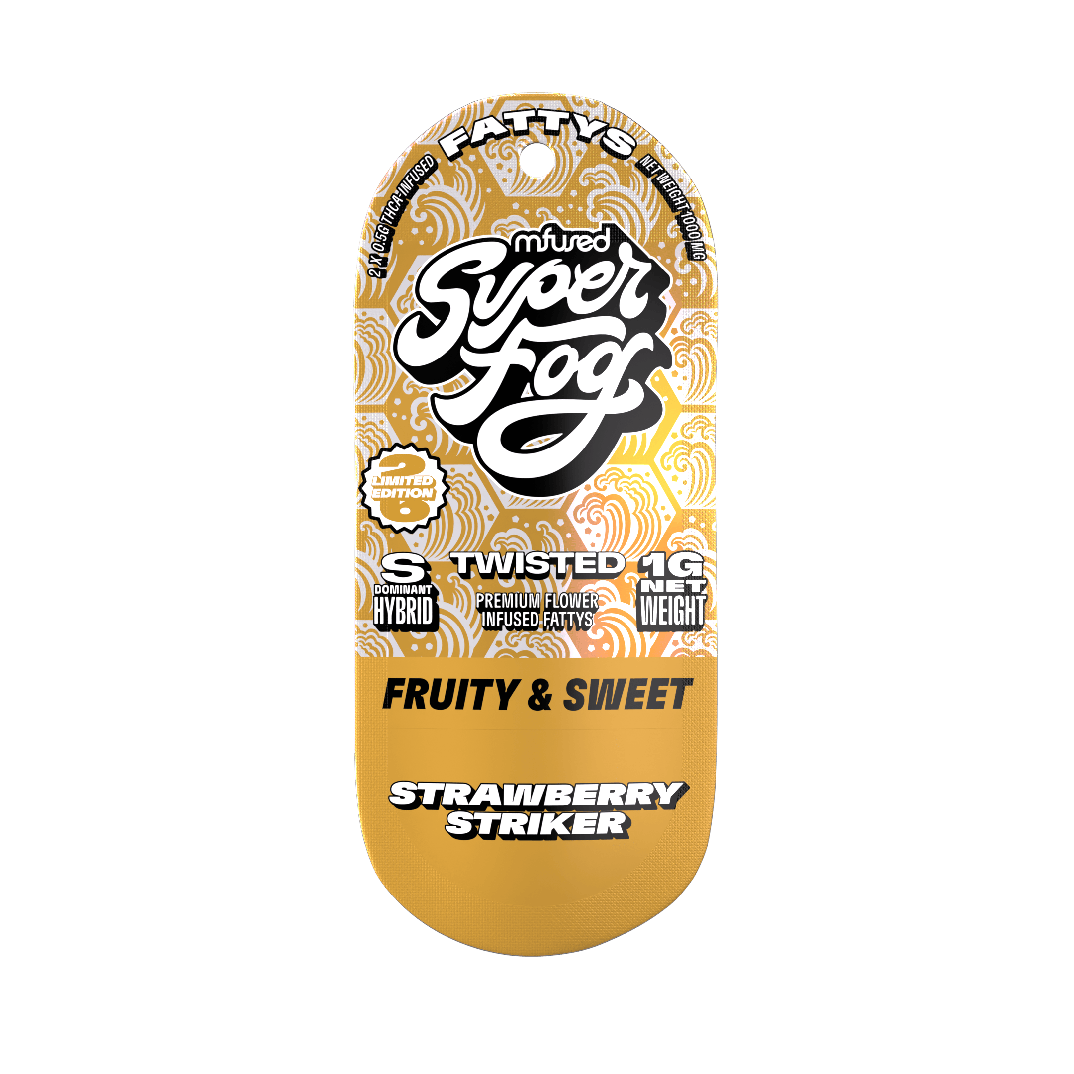 Super Fog by MFused - Strawberry Striker | TWISTED Fatty's Infused Minis | 0.5g each | 2pk - 1