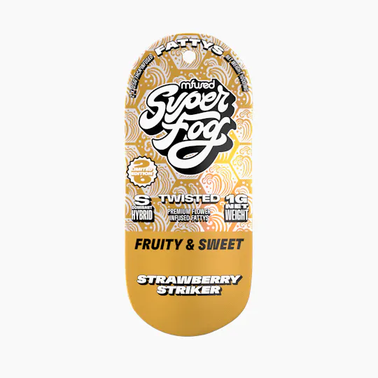Super Fog by MFused - Strawberry Striker | TWISTED Fatty's Infused Minis | 0.5g each | 2pk - 1