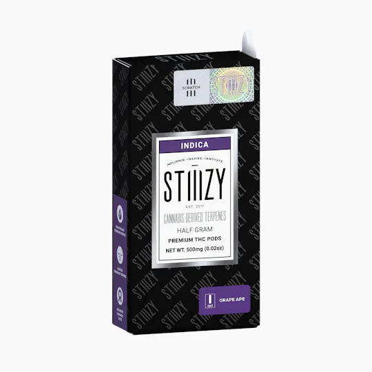 STIIIZY - - GRAPE APE - CANNABIS DERIVED TERPENES POD .5G - IL - 1