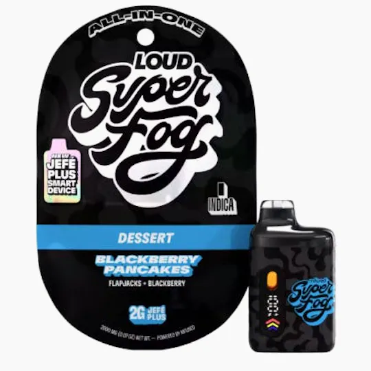 Super Fog by MFused - Blackberry Pancakes | LOUD Liquid Diamonds Jefé Disposable | 2g - 1