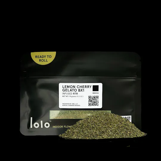 lolo - Lemon Cherry Gelato Bx1 | Indoor Kief Infused Ready To Roll | 14g - 1