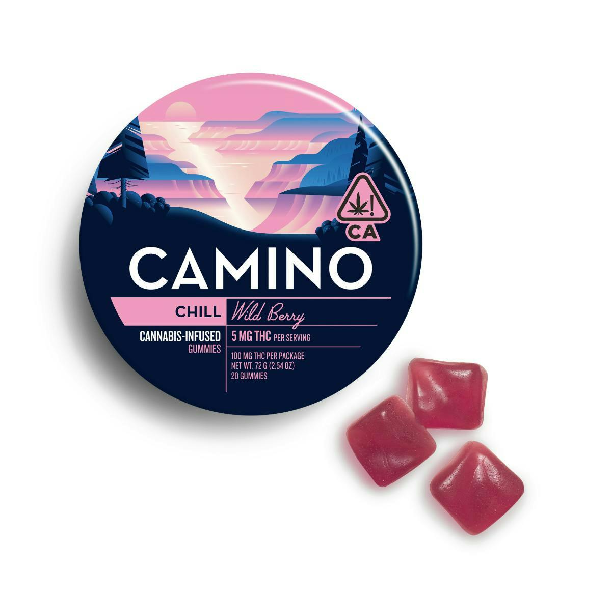 Camino - Chill | Wild Berry Gummies | 100mg | 20ct | 5mg/ea - 1