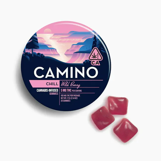 Camino - Chill | Wild Berry Gummies | 100mg | 20ct | 5mg/ea - 1