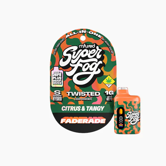 Super Fog by MFused - Faderade | TWISTED Liquid Diamonds Jefé Plus Disposable | 1g - 1