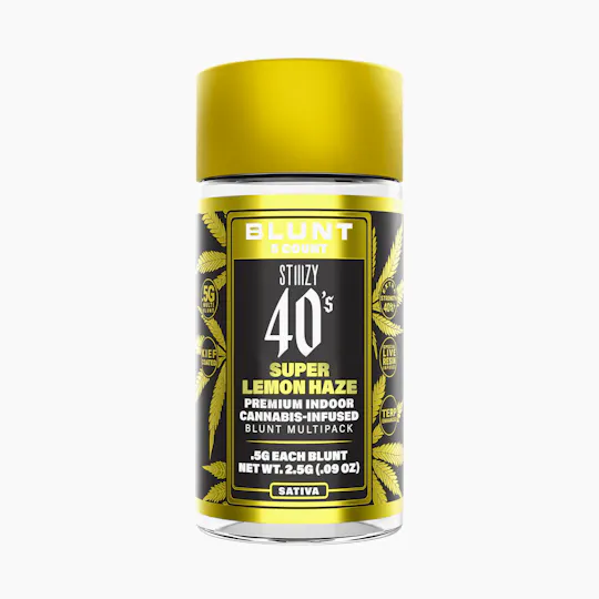 STIIIZY - - SUPER LEMON HAZE - .5G 40's Infused Mini Blunt 5 Pack - 1