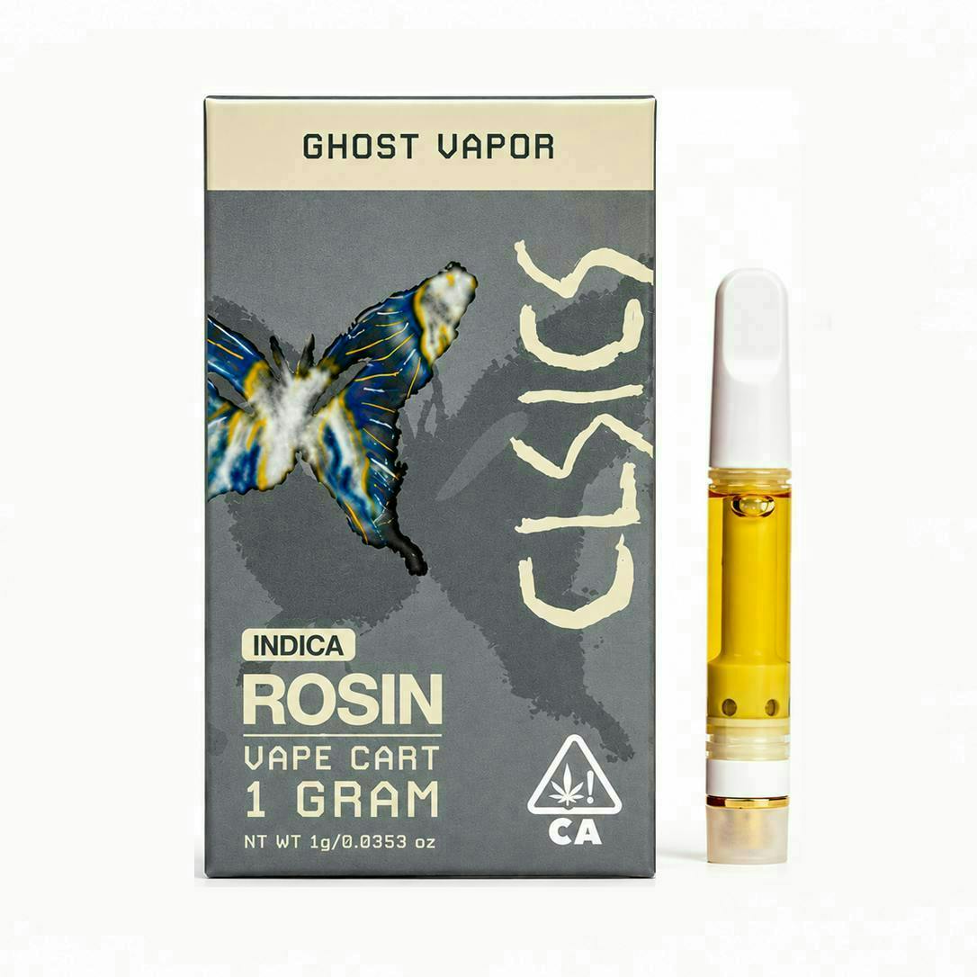 CLSICS Rosin & Rosin Infused Pre Rolls - Ghost Vapor - Live Rosin Vape Cartridge - 1g - 1