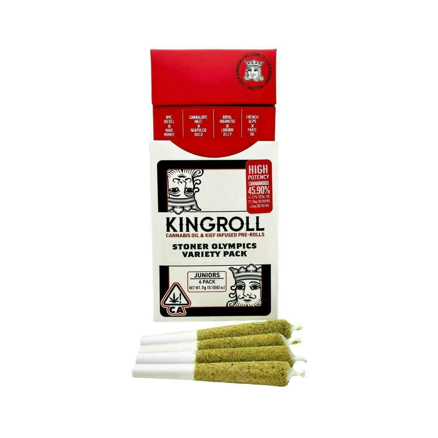 Kingroll - Stoner Olympics Variety Pack | Infused Joints | 0.75g each | 4pk - 1