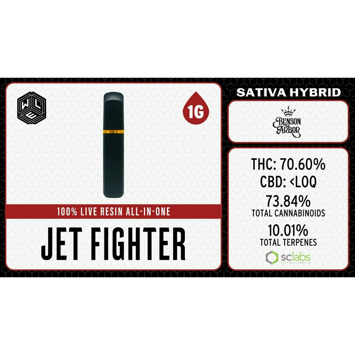 White Label Extracts - Jet Fighter | Live Resin Disposable | 1g - 1