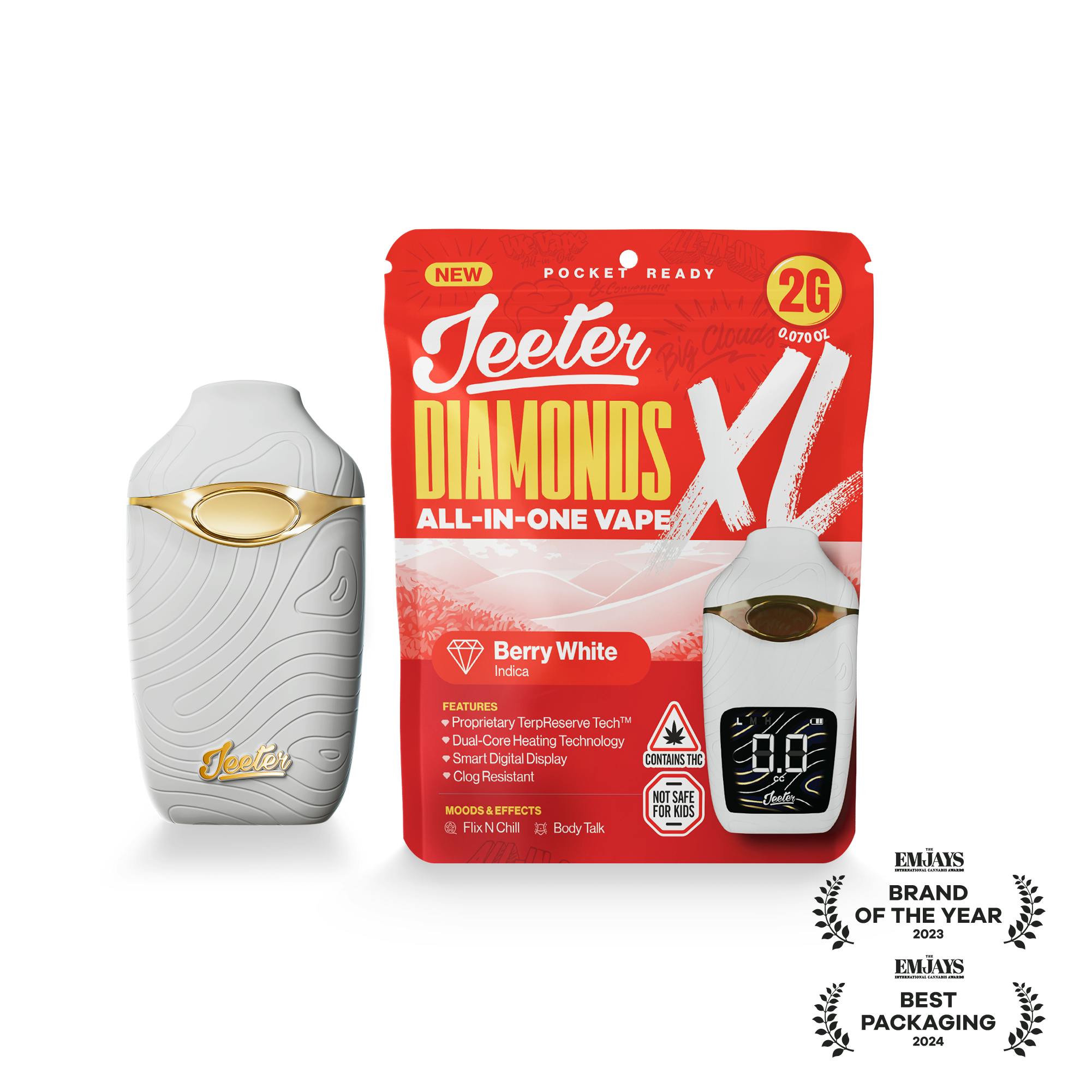 Jeeter - Jeeter | Berry White | Diamonds XL 2G All-In-One Vape - 1