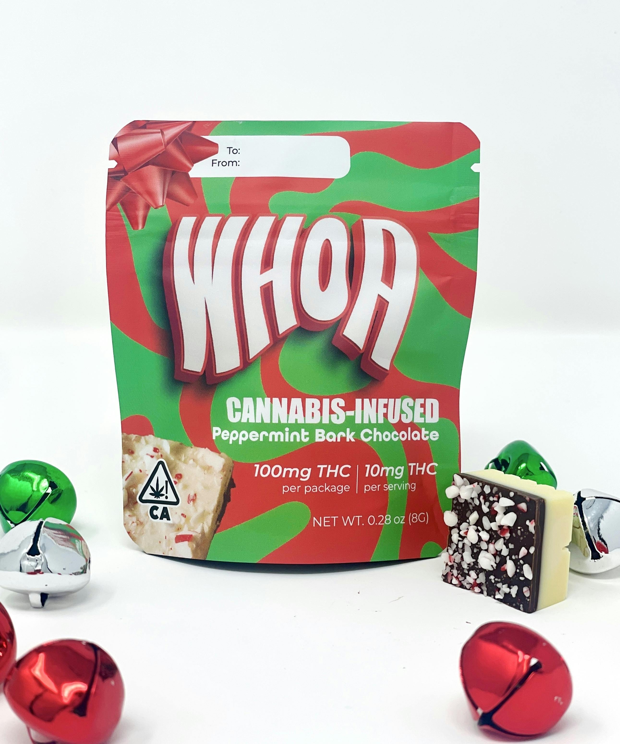 Whoa - Peppermint Bark Chocolate - Bite (100mg) - 1
