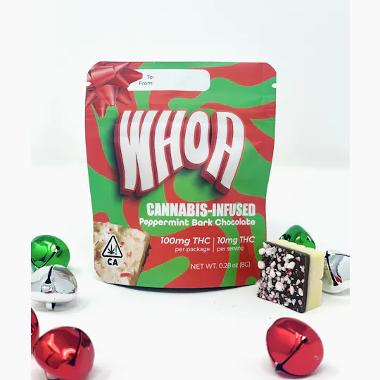Whoa - Peppermint Bark Chocolate - Bite (100mg) - 1