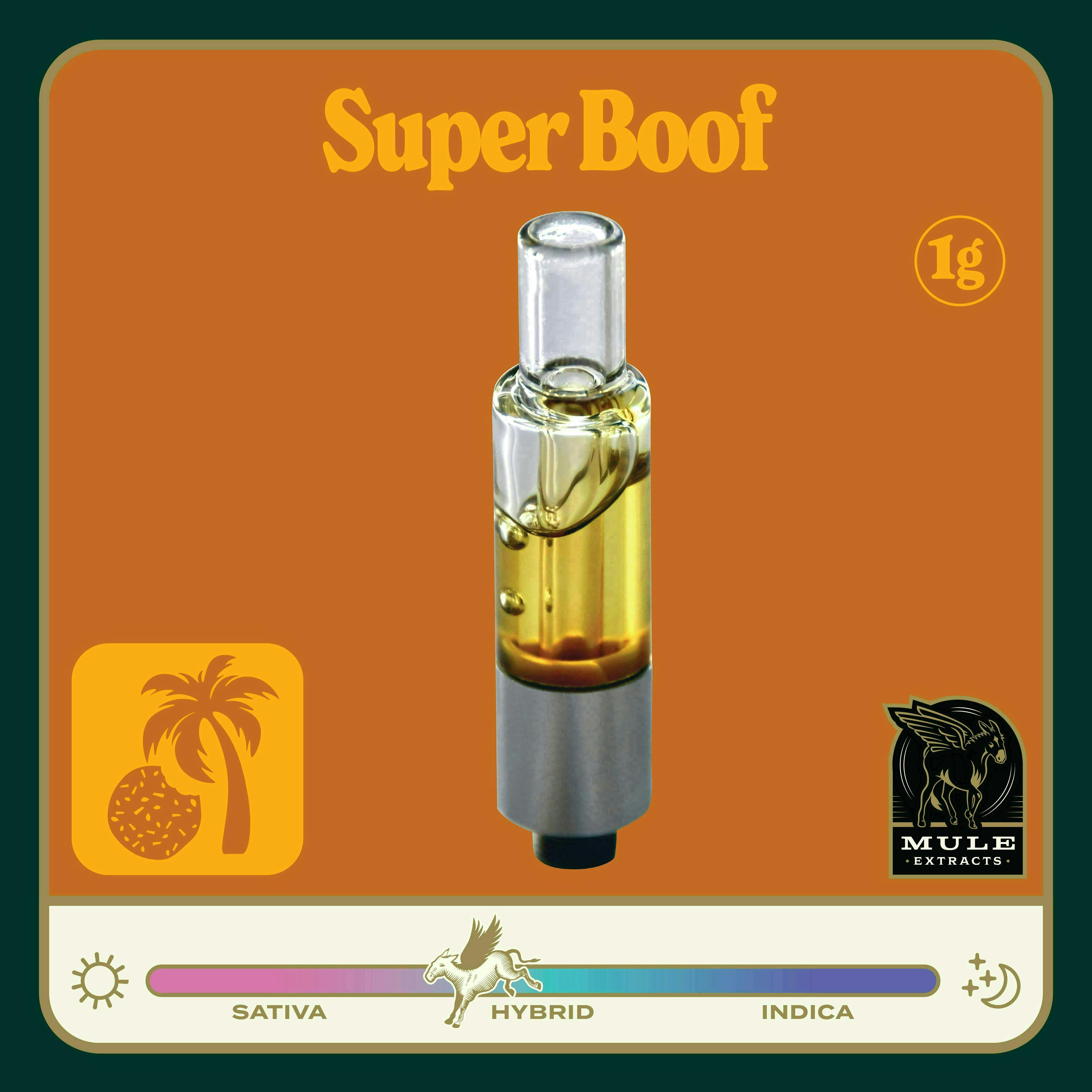 Mule Extracts - Super Boof | Live Resin Glass Cartridge | 1g - 1