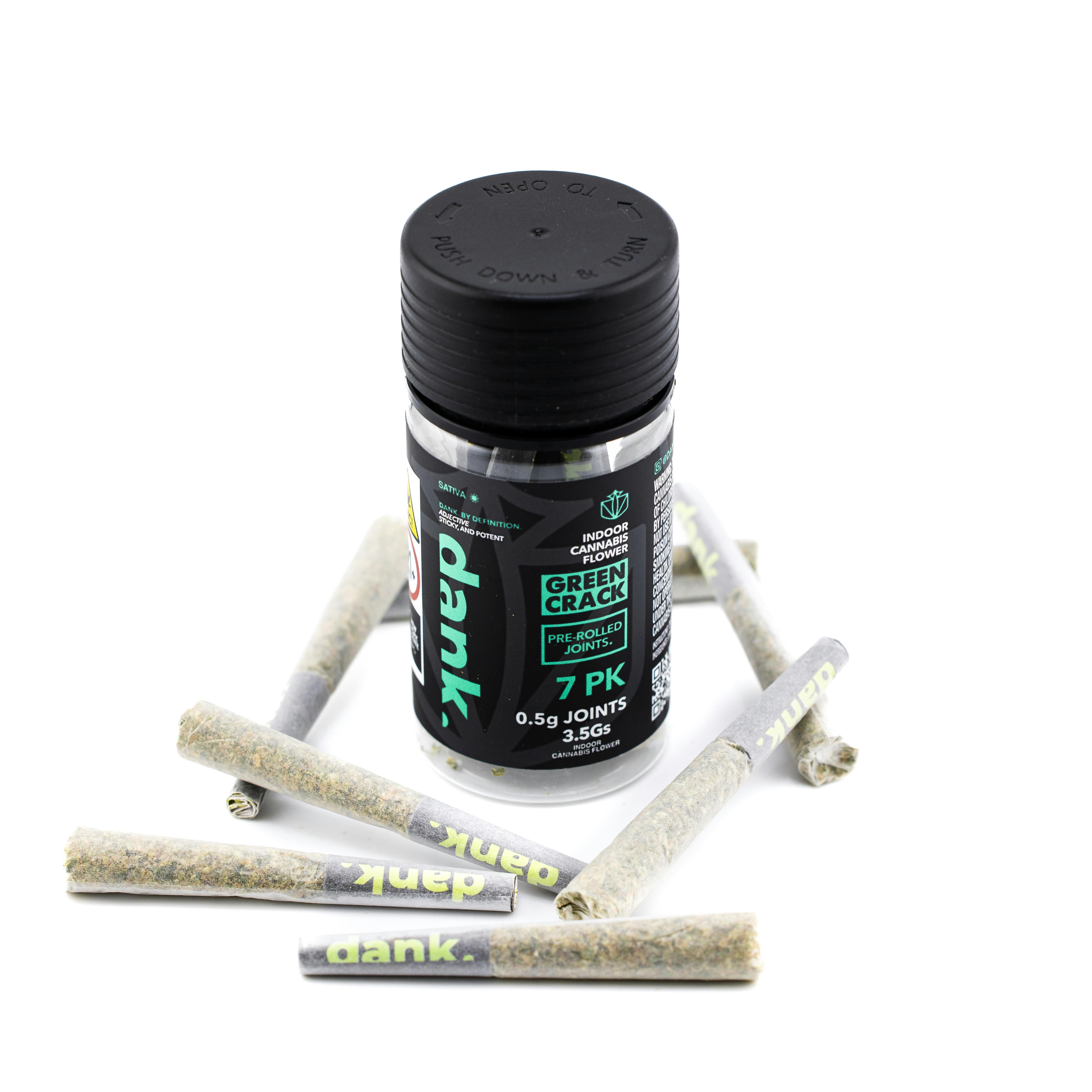 Dank By Definition - GREEN CRACK (7 PACK PRE-ROLL) - 1