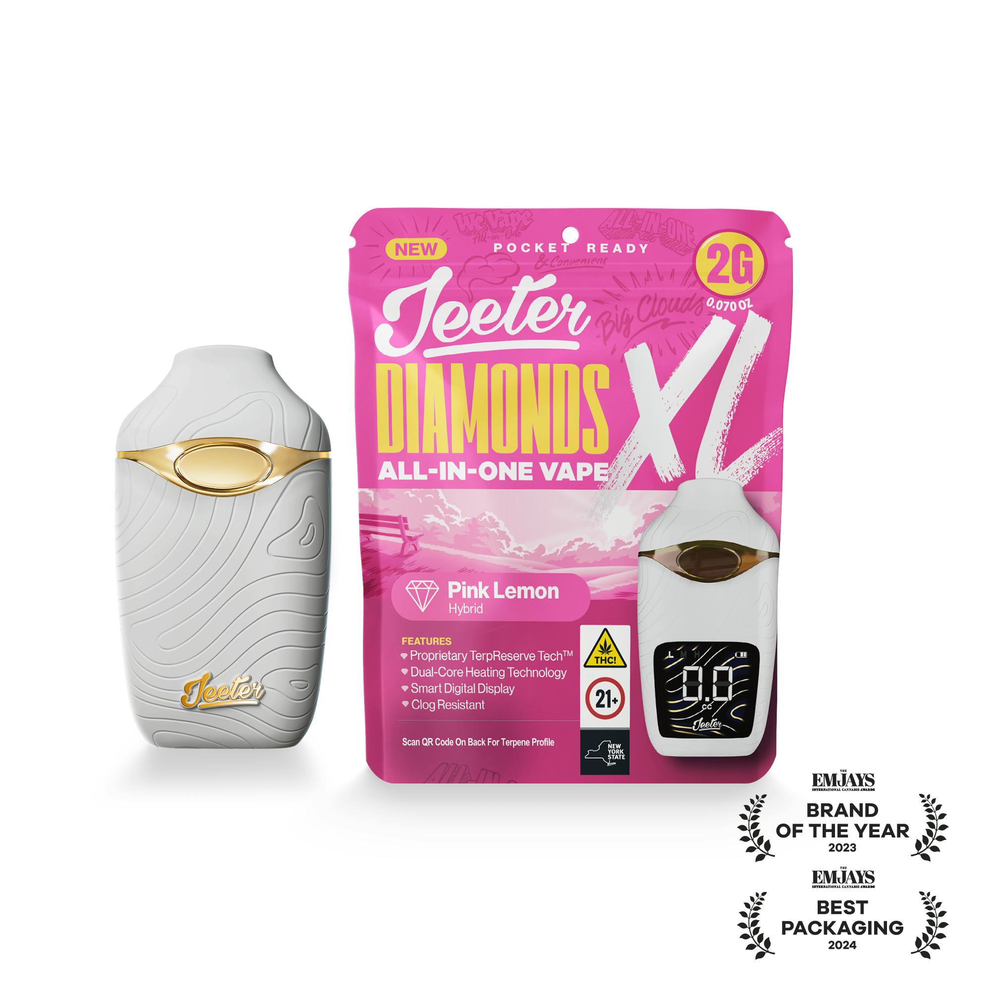 Jeeter - Jeeter | Pink Lemon | Diamonds XL 2G All-In-One Vape - 1