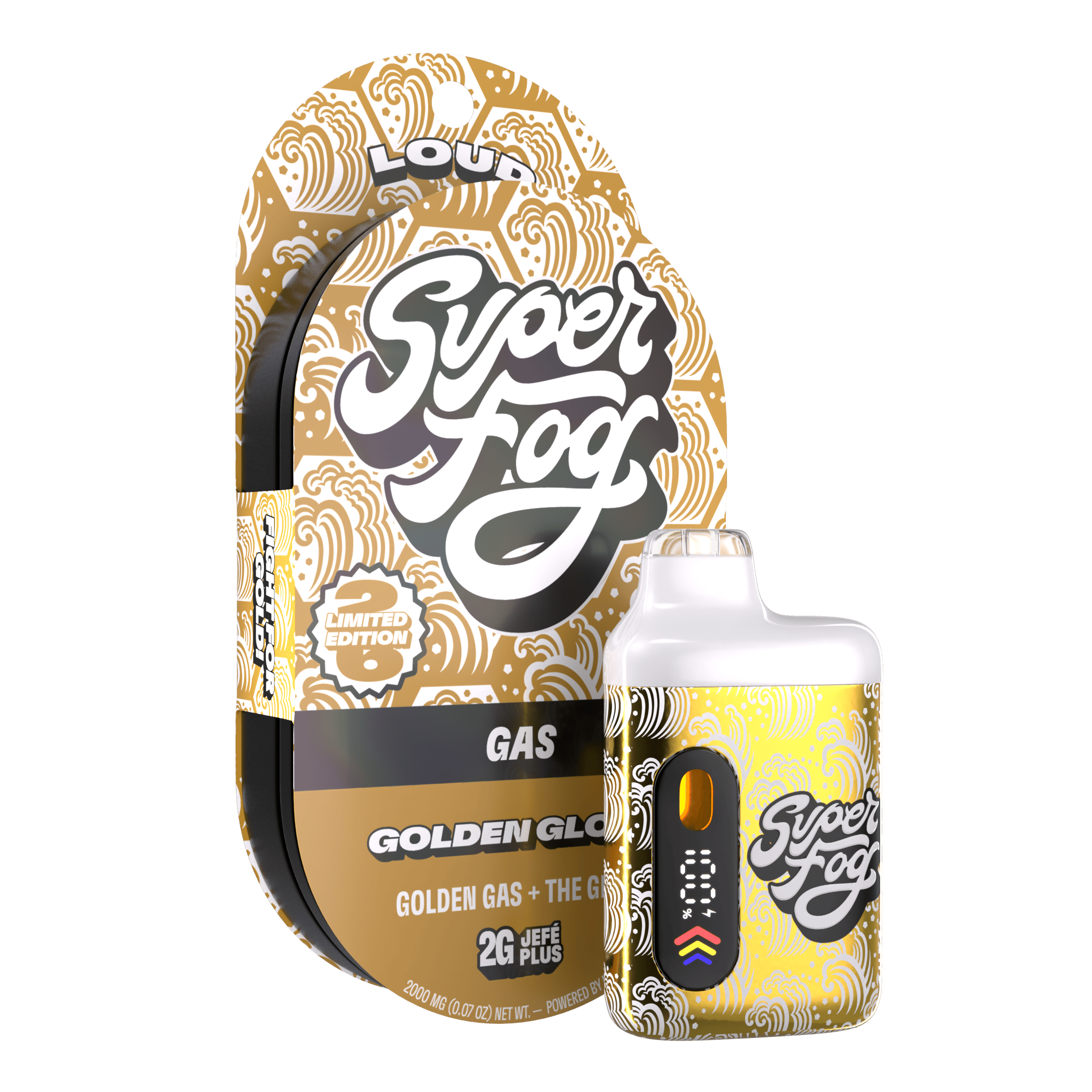 Super Fog by MFused - Golden Glove (Limited Edition) | LOUD Jefé Plus Disposable | 2g - 1