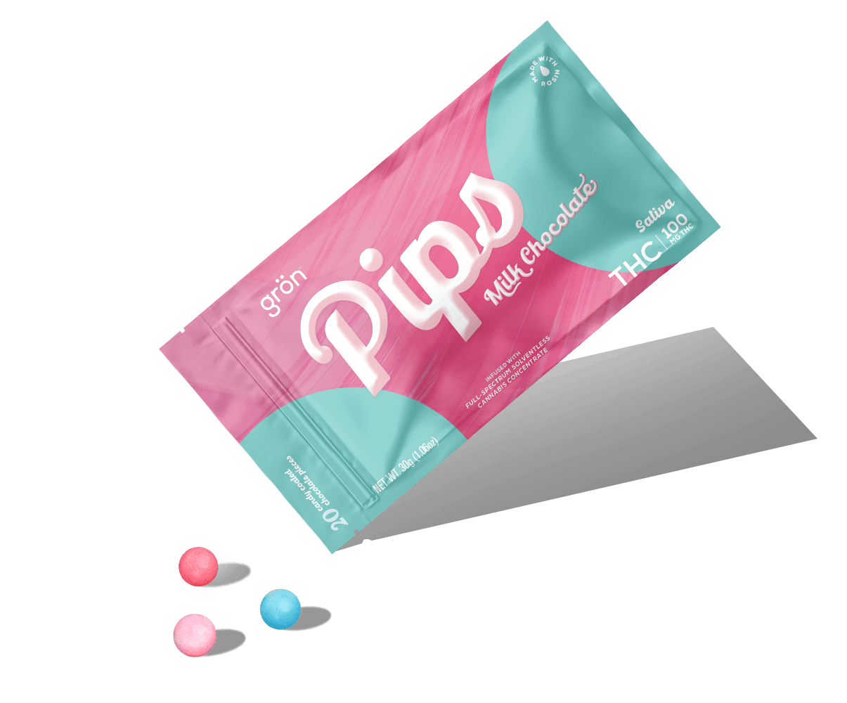 Grön Edibles - Milk Chocolate Pips | Sativa | 100mg | 20ct - 1