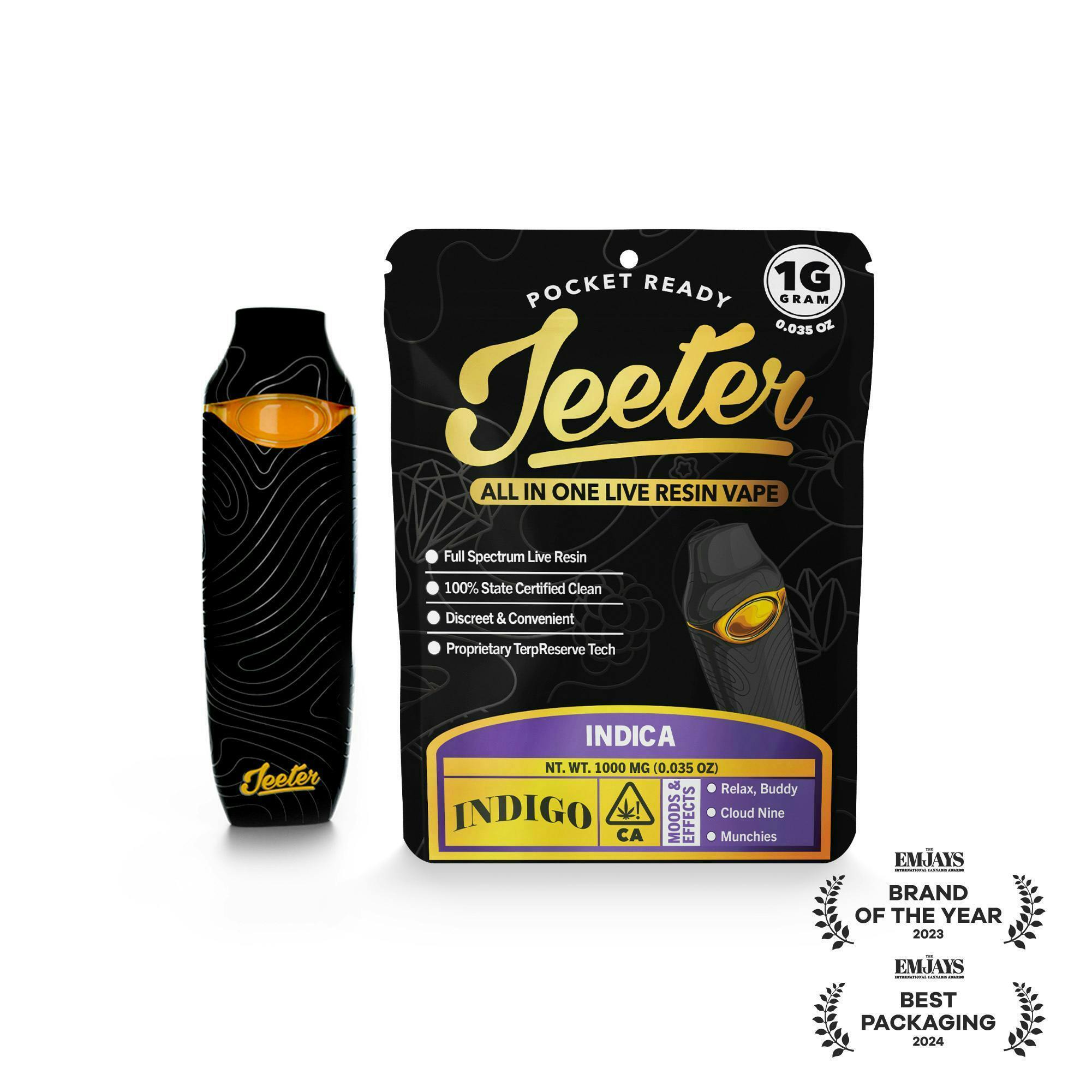 Jeeter - Jeeter | Indigo | Live Resin Disposable | 1g - 1