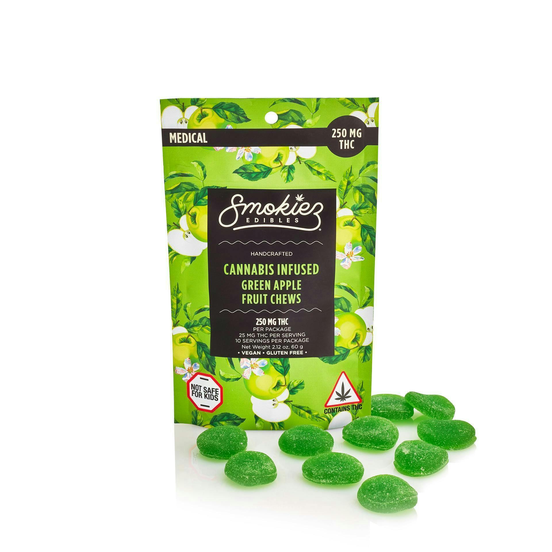 Smokiez Edibles - Green Apple Gummies | 250mg | 10ct | 25mg/ea - 1