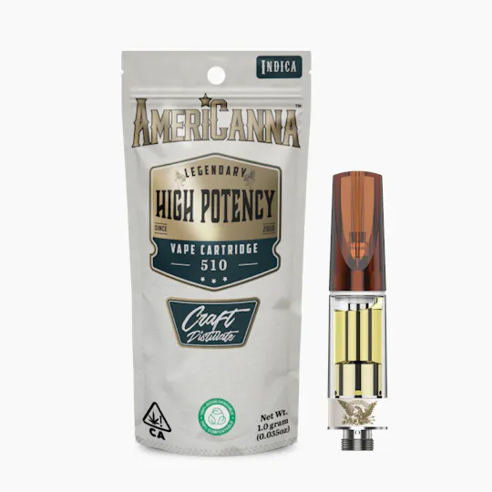 AmeriCanna - Goldberry 1g High Potency Distillate Vape Cart - 1