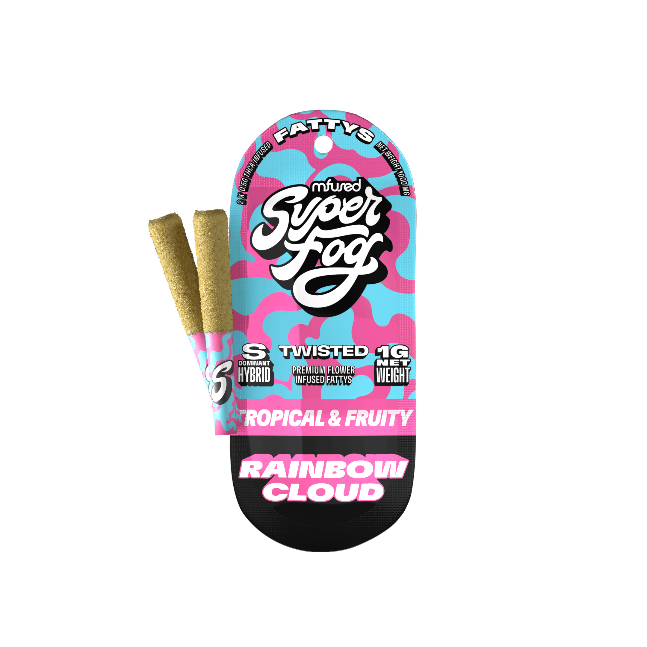 Super Fog by MFused - Rainbow Cloud | TWISTED Fatty's Infused Minis | 0.5g each | 2pk - 1