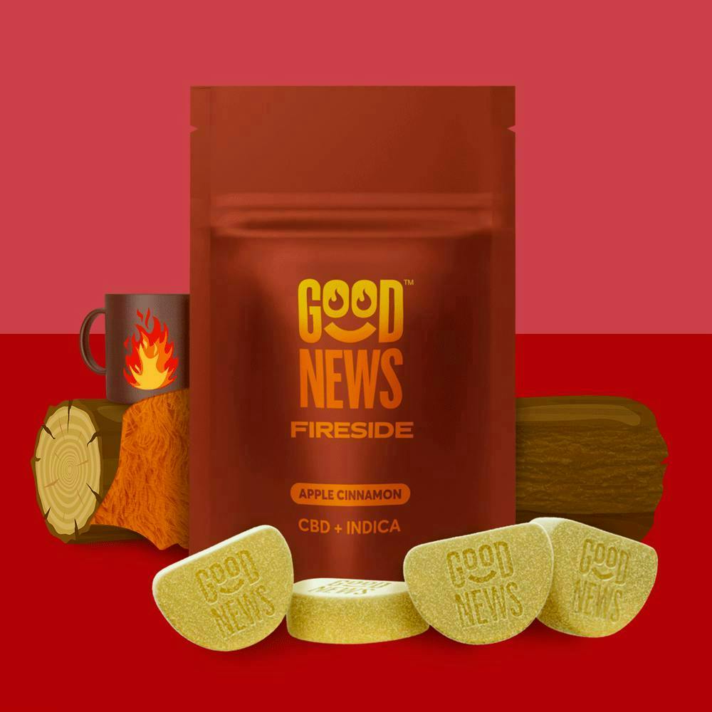 Good News - Fireside | Apple Cinnamon Gummies | 100mg | 10ct | 10mg/ea - 1