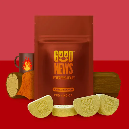 Good News - Fireside | Apple Cinnamon Gummies | 100mg | 10ct | 10mg/ea - 1