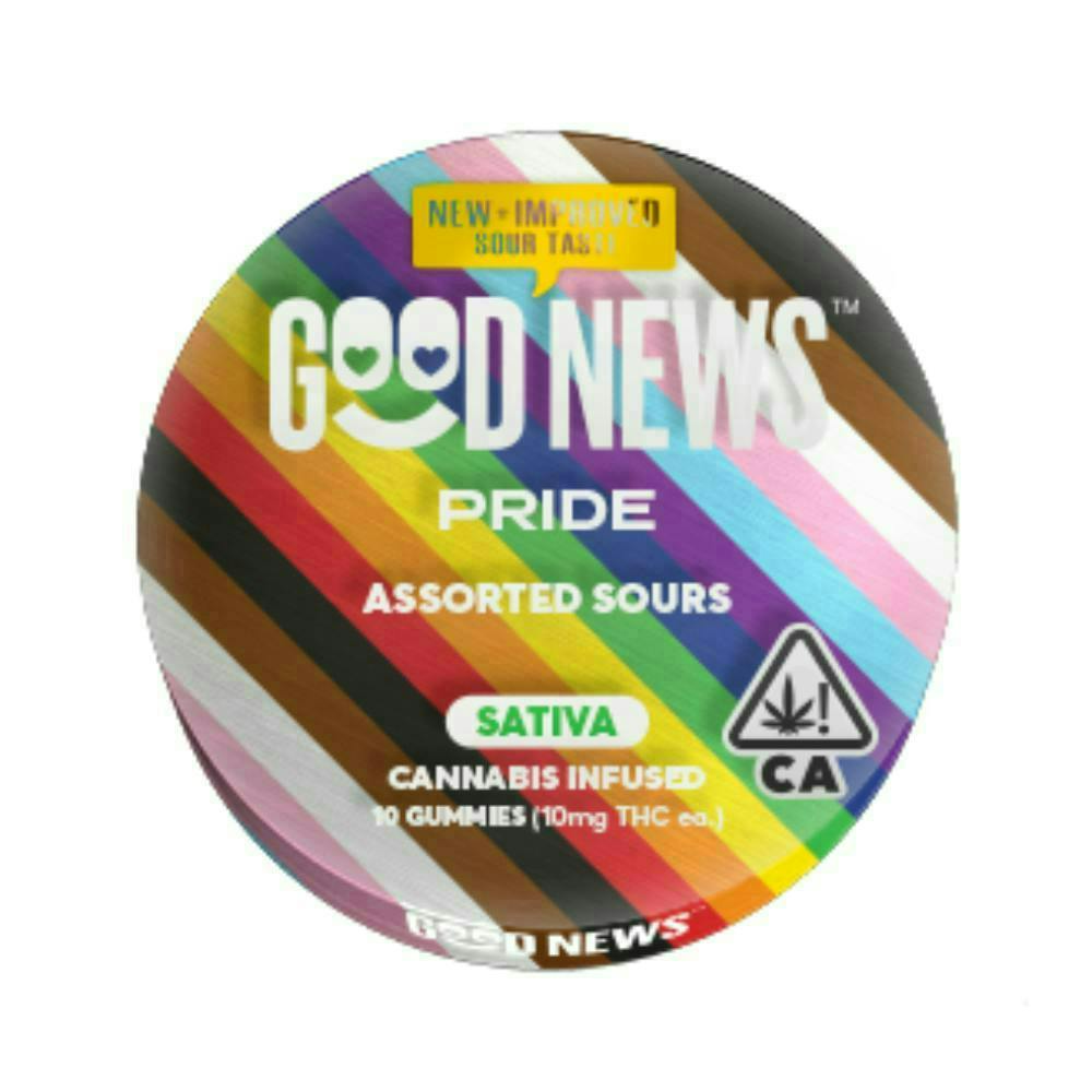 Good News - Pride | Assorted Sour Gummies | 100mg | 10ct | 10mg/ea - 1