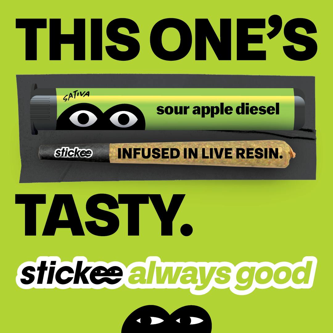 Stickee - Sour Apple Diesel | Infused Joint | 1.2G - 1