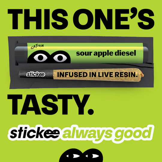 Stickee - Sour Apple Diesel | Infused Joint | 1.2G - 1