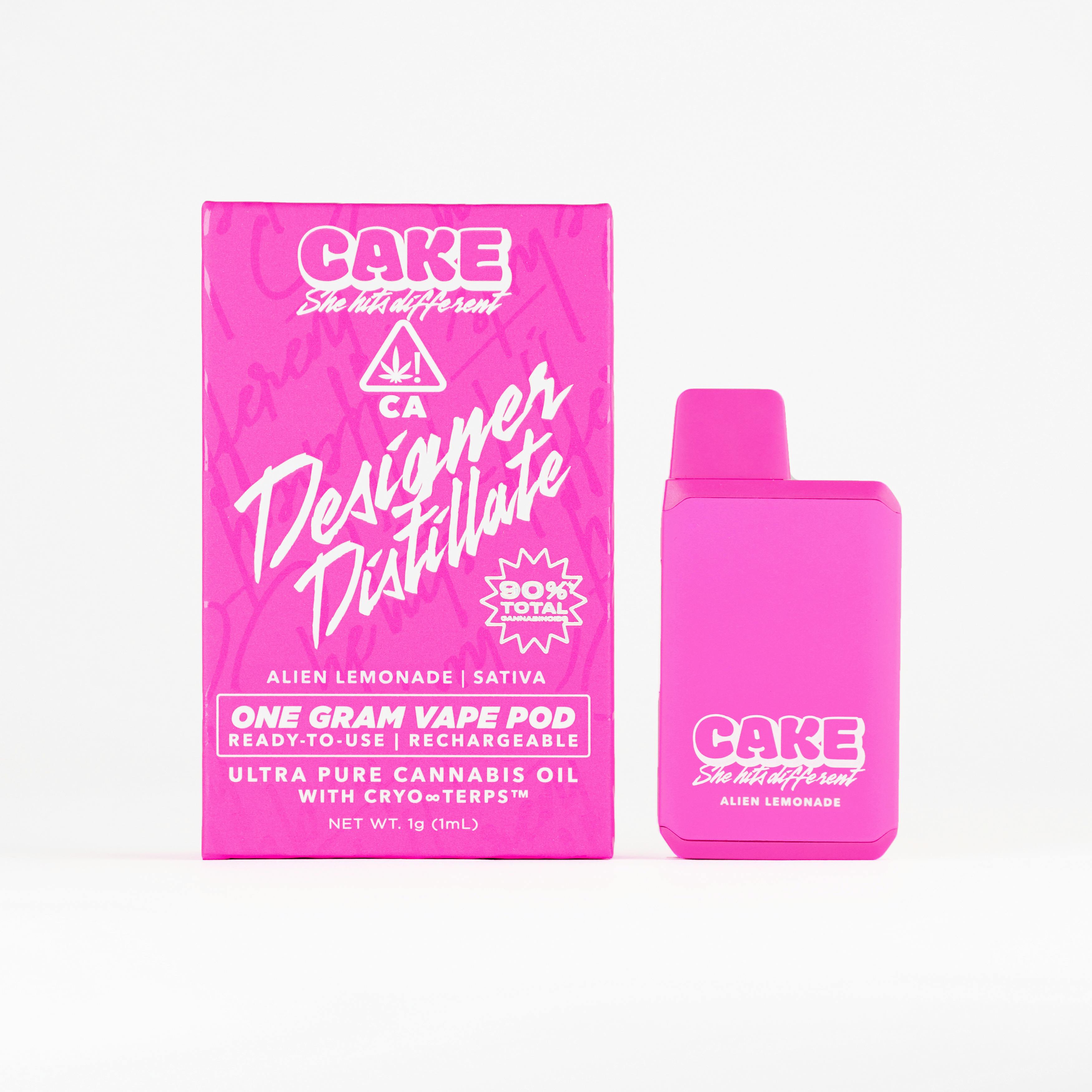 CAKE she hits different - Alien Lemonade | Designer Distillate Pod | 1g - 1