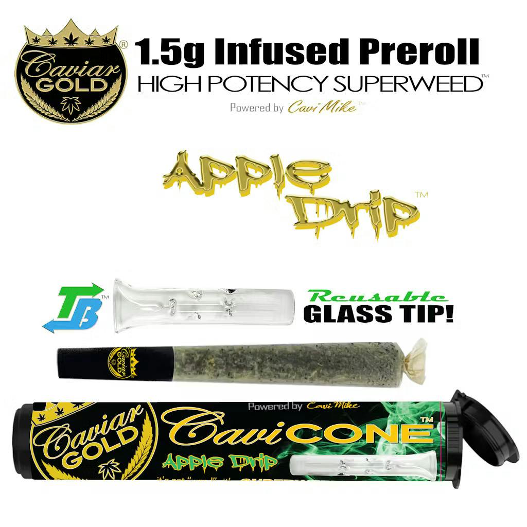 Caviar Gold - Cavi Cone | Infused Pre-Roll | Apple Drip | 1.5g - 1