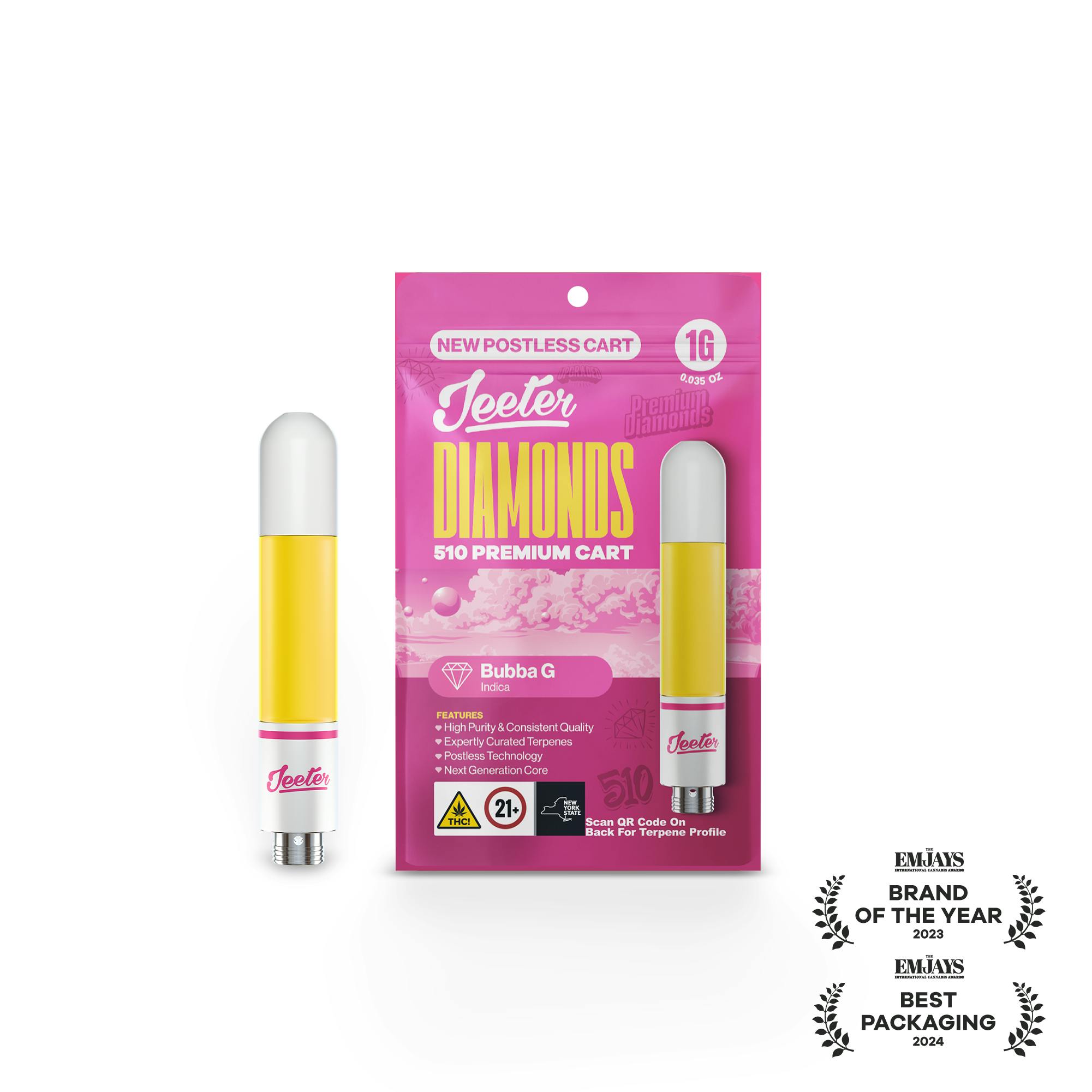 Jeeter - Jeeter | Bubba G | Diamonds 510 Premium Cartridge | 1g - 1