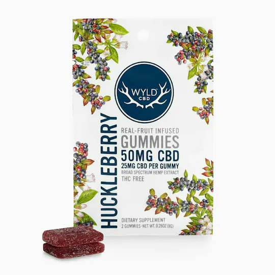 WYLD - Huckleberry CBD Gummies | 50mg | 2ct | 25mg/ea - 1