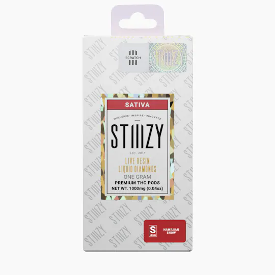 STIIIZY - Vape Cartridge - HAWAIIAN SNOW 1G Live Resin Liquid Diamonds Pod - STIIIZY - 1