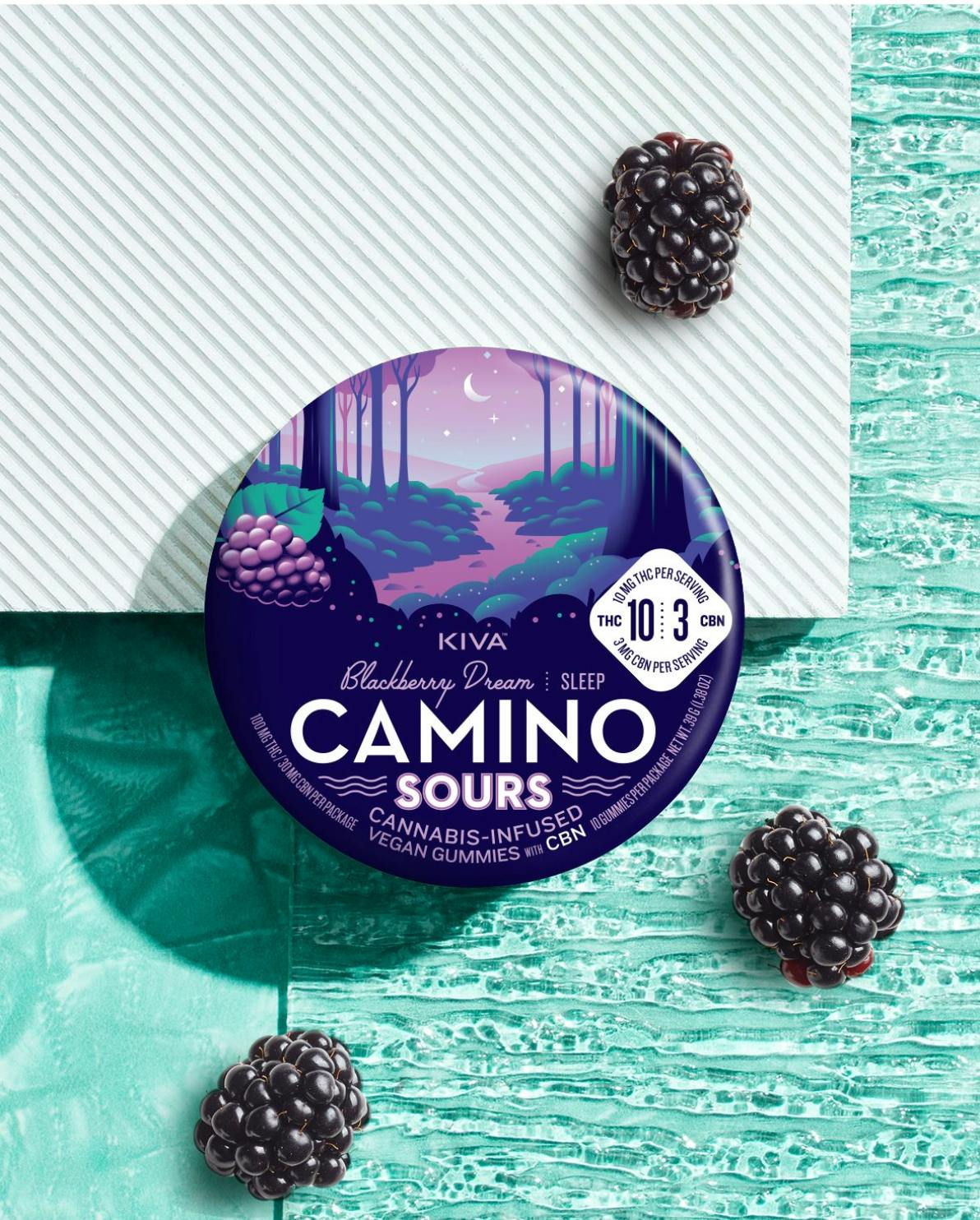 Camino - Sleep | Blackberry Dream Sours 10:3 Gummies | 100mg | 10ct | 10mg/ea - 1