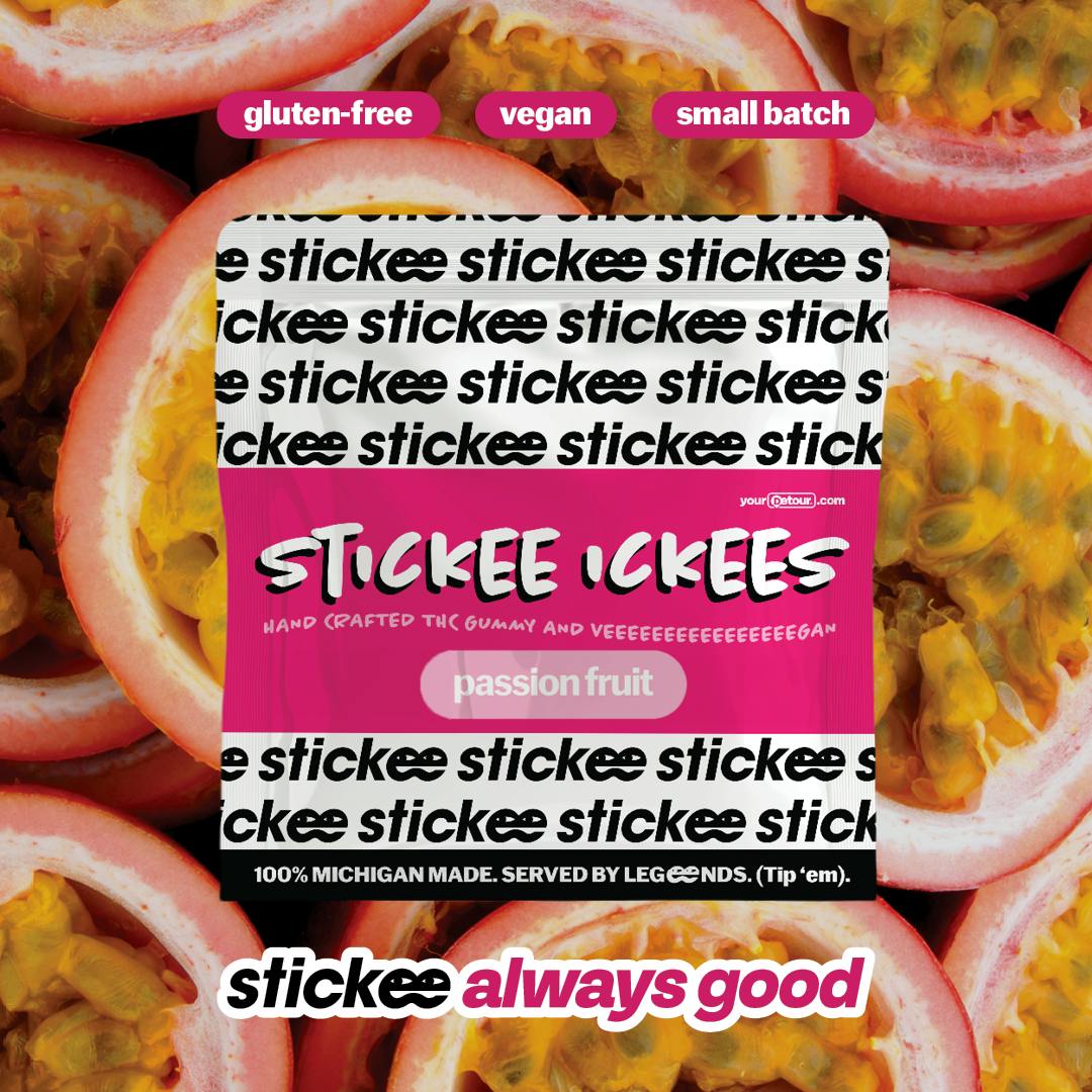 Stickee - STICKEE ICKEES | Passion Fruit Gummies | 200mg | 5ct | 40MG/ea - 1