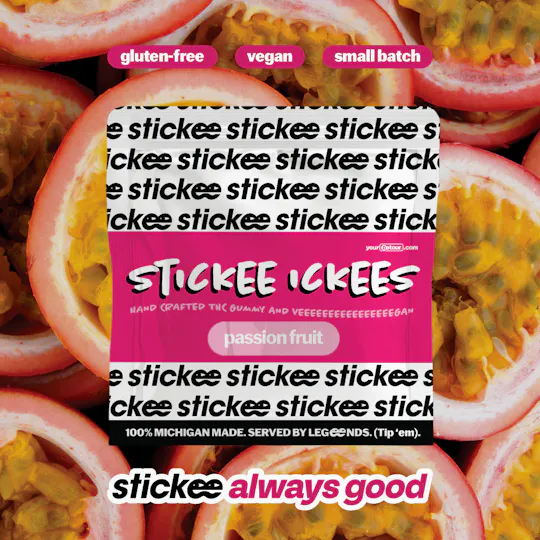 Stickee - STICKEE ICKEES | Passion Fruit Gummies | 200mg | 5ct | 40MG/ea - 1