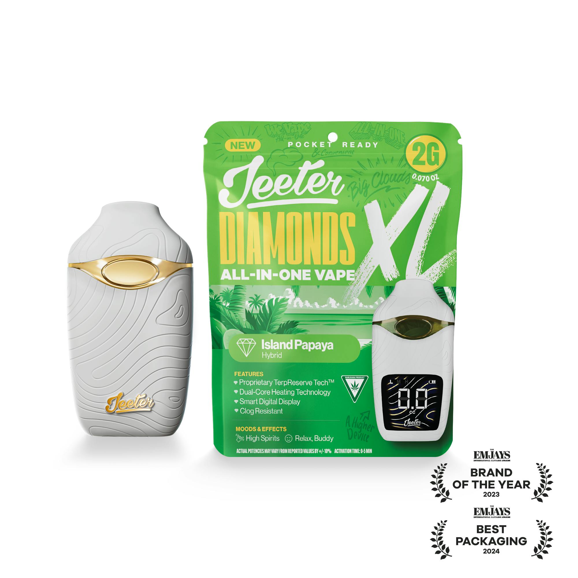 Jeeter - Jeeter | Island Papaya | Diamonds XL 2G All-In-One Vape - 1