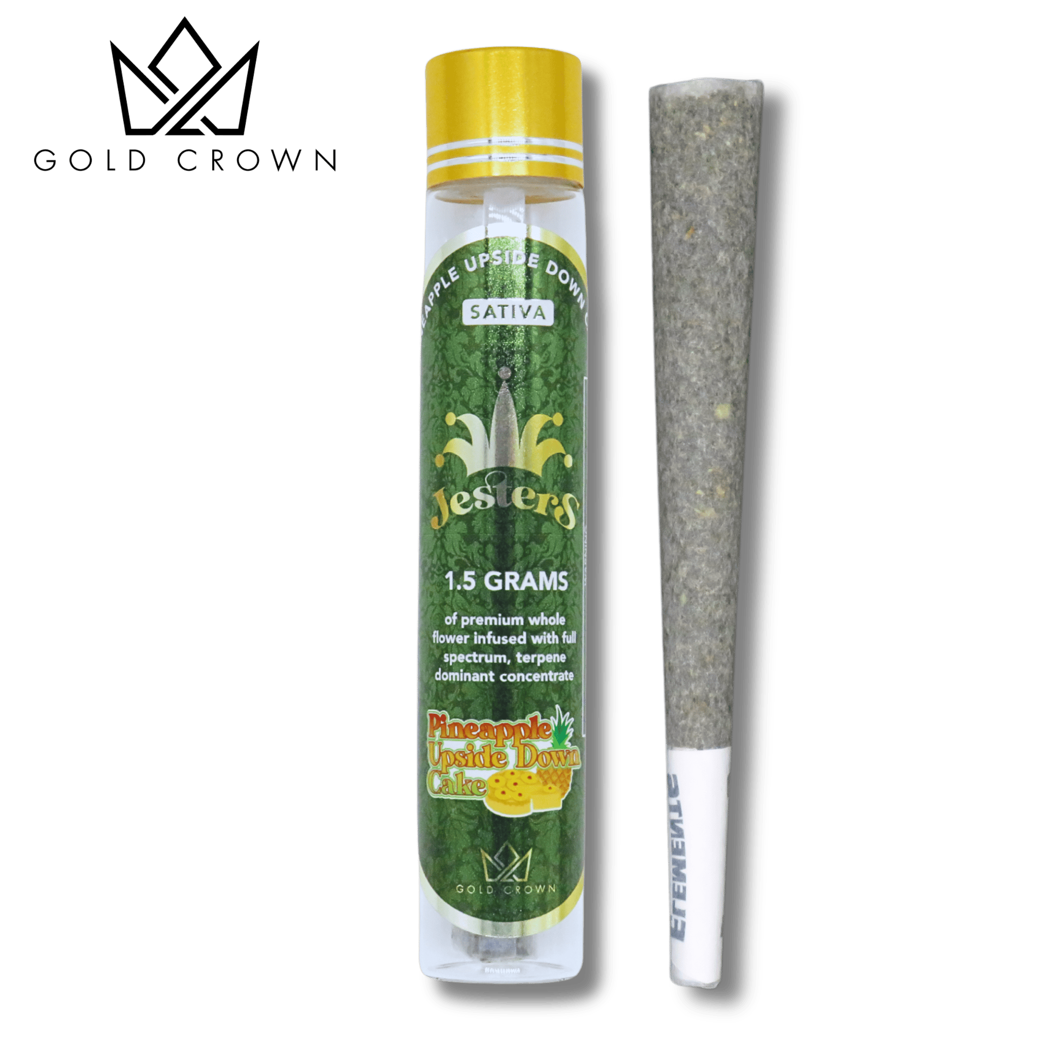 Gold Crown - Pineapple Upsidedown Cake | Jesters Infused Joint | 1.5g - 1