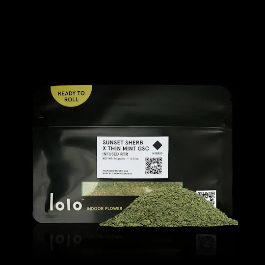 lolo - Sunset Sherb + GSC | Indoor Kief Infused Ready To Roll | 14g - 1