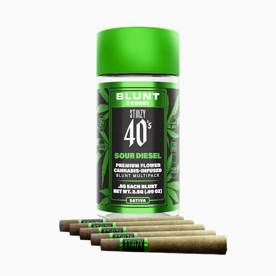 STIIIZY - - SOUR DIESEL - .5G 40's Infused Mini Blunt 5 Pack - 1