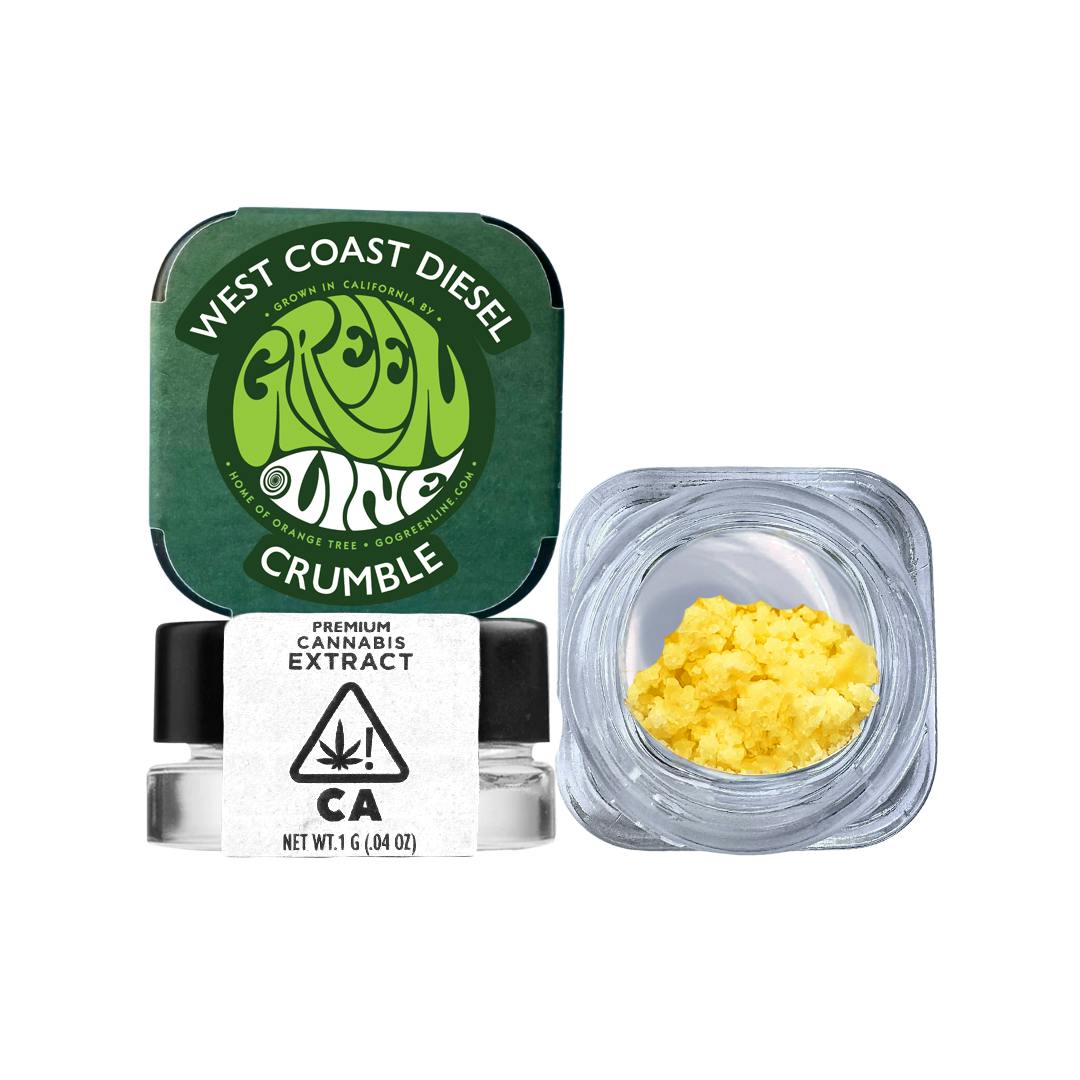 Greenline - West Coast Diesel - Crumble - Extract - Sativa Hybrid - 1g - 1